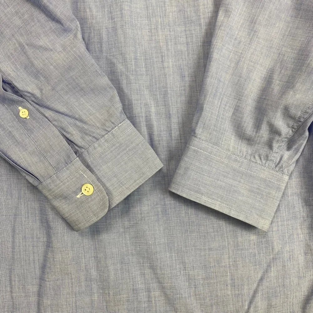 Vintage J.CREW Oarsman Button Down Shirt‎ Men 16.5 Blue Academia IVY  Preppy 90s